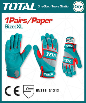১ জোড়া মেকানিক্স গ্লাভস ইন্ডাস্ট্রিয়াল কোয়ালিটি হ্যান্ড গ্লাভস Total Tools TSP1806-XL_img_0