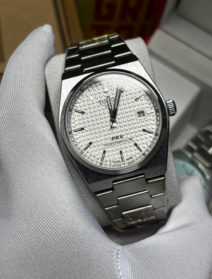 Tissot Prx Automatic Chain Silver White Dial_img_0