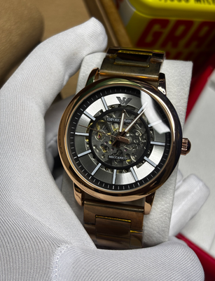 Armani Auto Chain RG White Dial Black Touch_img_0