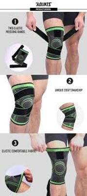 Knee 6906 Support Brace for Arthritis ACL and Meniscus Tear Adjustable Sleeves Sports Running Men Women_img_2