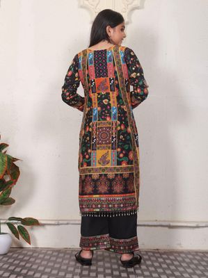Noor-e-Bahar – Multicolor Digital Printed Georgette Three Piece_img_2