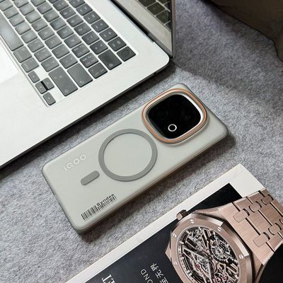 IQOO13 magnetic ring frosted anti-fall semi transparent hard cover_img_0