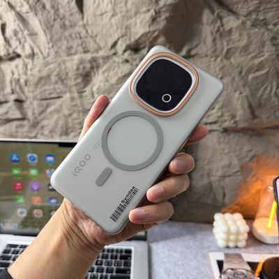 IQOO13 magnetic ring frosted anti-fall semi transparent hard cover_img_1