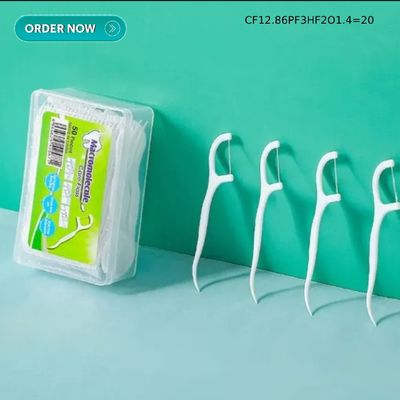 Dental Floss Pick 50 Pcs Box - Dental Floss Toothpick Interdental Cleaner Toothpick Flosser_img_1