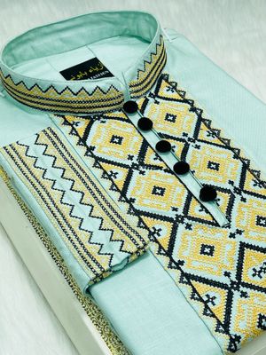 Luxury embroidery Oozing paste panjabi code LE-4_img_3