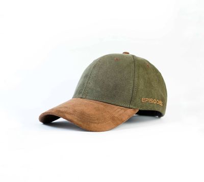 Episodes Olive Solid Contrast Suede Cap_img_0