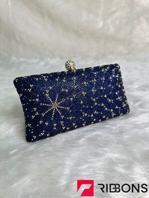 Crystal Diamond Embellished Evening Clutch Bag_img_4