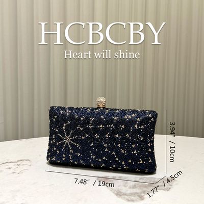 Crystal Diamond Embellished Evening Clutch Bag_img_8