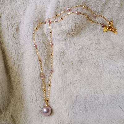 0 Size pearl with Premium quality locket chain necklace_img_0