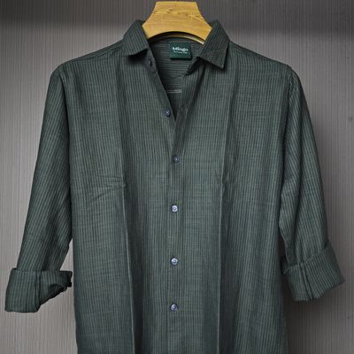 Dark Olive - Full Sleeve Old Money Shirt_img_0