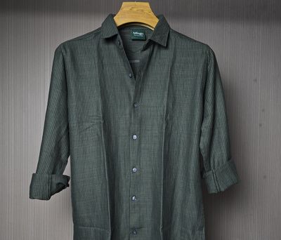 Dark Olive - Full Sleeve Old Money Shirt_img_1