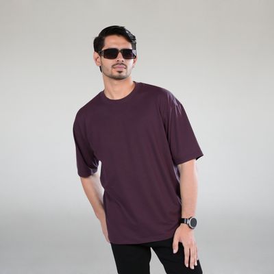 Solid Expresso Brown Oversized T-shirt_img_0