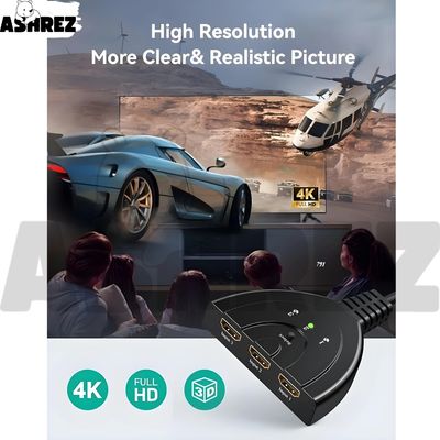 4K HDMI Switch 3-in-1 Out with Pigtail Cable - Black_img_5