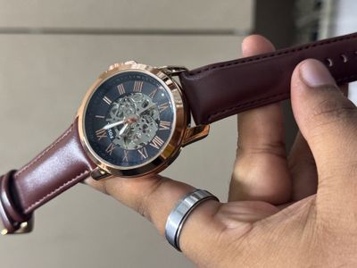 FOSSIL AUTO MAROON BELT ROSE GOLD CASE_img_0
