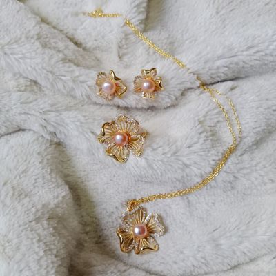 S925 silver pearl pendent set for women_img_0