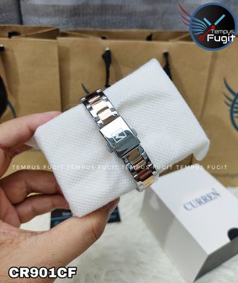 Curren 9095 Ladies Chain Watch- Grey Dial- Rose Golden Bezel- Silver+Rose Golden Chain- TF Code CR901CF_img_5