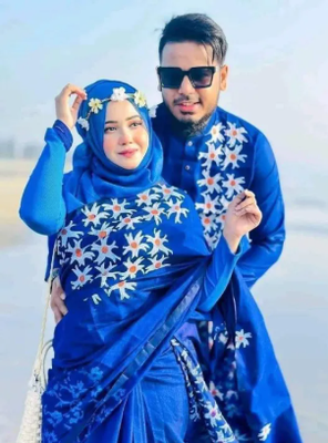 Saree & Panjabi Combo Dress for Couple_img_5