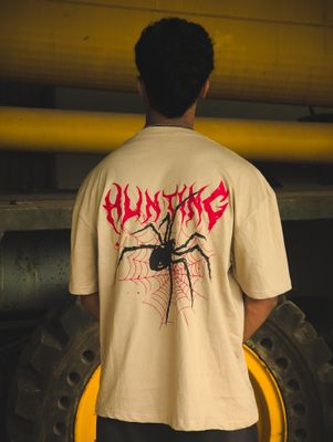 Hunting //unisex // Brown  Oversized t-shirt_img_1