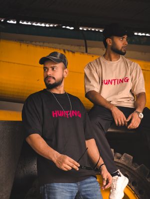 Hunting //unisex // Brown  Oversized t-shirt_img_2