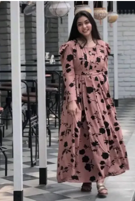 New Malti collor Exclusive Soft Silk Designed Digital pint work 1piece long kurti For Stylish Women_img_2