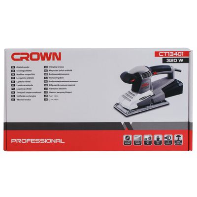CROWN Professional Finishing Orbital Sander, 300W, square, 230x115mm (1/2" sheet); Model: CT13401_img_1