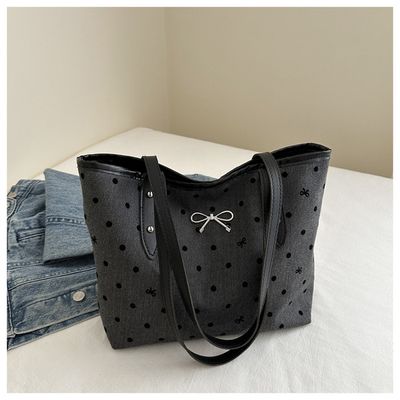 Polka Dot Printed Tote Bag for Women_img_0
