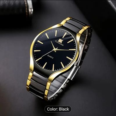 2 pcs of Elegant Quartz Couple Watch Set, Classic British Style, Fashionable Business Watches for Men And Women, Round Alloy Case, Non-Rechargeable Battery, Fashion Accessories (Excluding Watch Box) 32_img_1