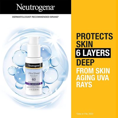 Neutrogena Ultra Sheer Moisturizing Face Serum Vitamin E & SPF 60 (50ml)_img_1