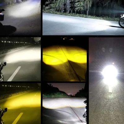 Mini Drivig Fog Light 2 pcs Set 2 Colour White And Yellow 3 Cable_img_1