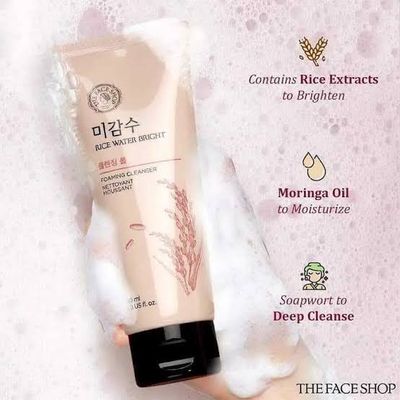 The Face Shop Rice Water Bright Foaming Cleanser (150 Ml)_img_1