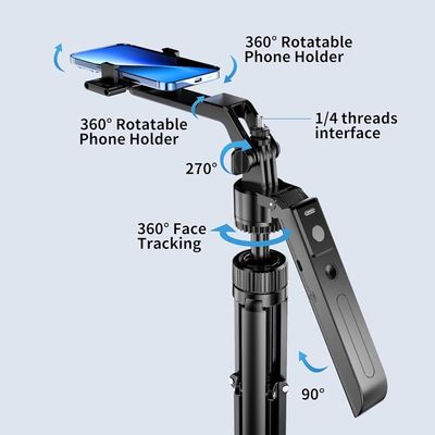 C19 Upgraded Auto Face Tracking Tripod 360° Rotation with Stand_img_2