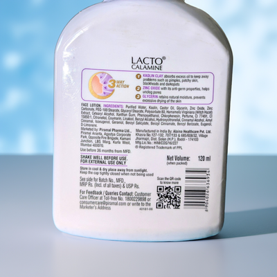 Lacto Calamine Face Lotion 120 ml [ Indian ]_img_3