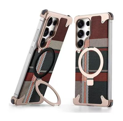 Kevlar Aramid Fiber Texture MagSafe Metal Frameless Shockproof Cover_img_0