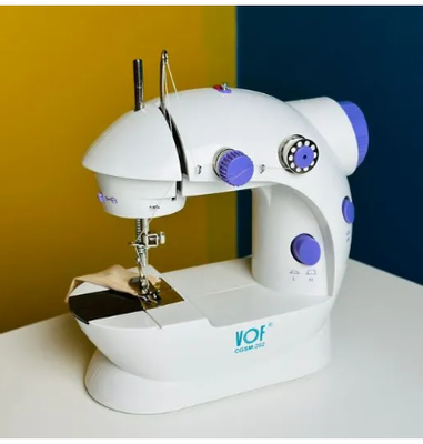 8 in 1 Mini Sewing Machine - Dual Speed Portable Mini Electric Pedal Double Threads Rewind Swing Machine_img_2