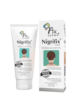 Fixderma Nigrifix Cream for Acanthosis Nigricans with Lactic Acid | Dermatologist Tested Retinol Cream | For Dark Body Parts like Neck, Ankles, Knuckles, Armpits, Thighs & Elbows | Exfoliant - 50g_img_0