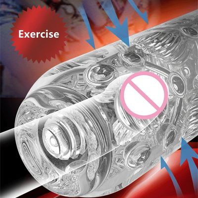 Masturbation for Men Penis Pleasent Aircraft Cup Device Soft Transparent Pocket Vaginal Sleeve Training 18 Adult Erotic Sex Toys_img_6