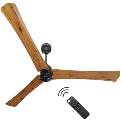 Atomberg Renesa+ 56" 35 Watt BLDC motor Energy Saving Anti-Dust Speed Indicator Light Ceiling Fan with Remote Control (Golden OakWood)_img_2