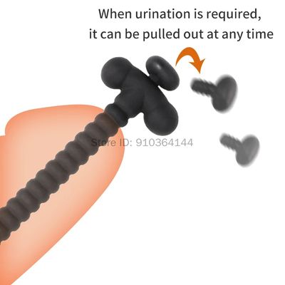 Male Hollow Urethral Catheter Urine Urethra Sounding Silicone Penis Plug Dildo Dilator Ejaculation Delay Sex Toys for Men Adults_img_6
