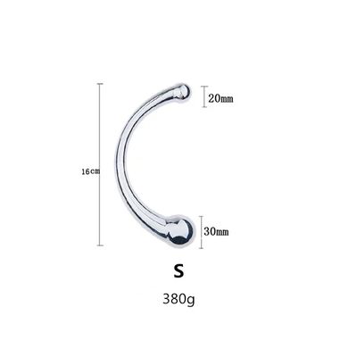 Double Ended Stainless Steel G Spot Wand Prostate Massage Stick Penis P-Spot Stimulator Anal Dildo Plug Sex Toys for Men Women_img_4