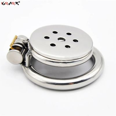 Super Small Cock Cage Stainless Steel Male Chastity Device Penis Ring Lock Chastity Belt Sex Toys for Men Penis Adult Supplies_img_3
