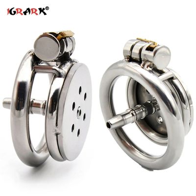 Super Small Cock Cage Stainless Steel Male Chastity Device Penis Ring Lock Chastity Belt Sex Toys for Men Penis Adult Supplies_img_4