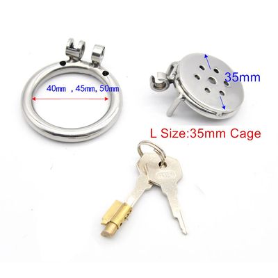 Super Small Cock Cage Stainless Steel Male Chastity Device Penis Ring Lock Chastity Belt Sex Toys for Men Penis Adult Supplies_img_7