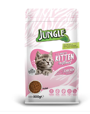 Jungle Kitten Chicken Premium Dry Cat Food 500gm_img_0
