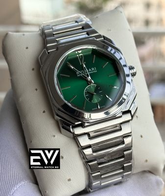 BVLGARI SILVER CHAIN GREEN DIAL_img_0