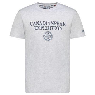 Canadian Peak JVICKEAK Homme - T-Shirt Col Rond avec Impressions et Drapeau Gris Clair_img_0
