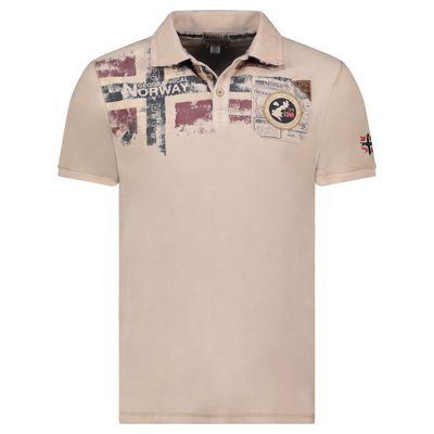 Men - Polo Short Sleeve 100% Cotton Beige_img_0