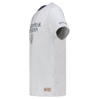 Canadian Peak JVICKEAK Homme - T-Shirt Col Rond avec Impressions et Drapeau Gris Clair_img_1