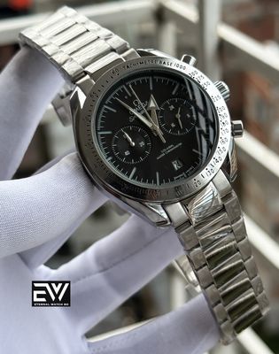 OMEGA SPEED MASTER SILVER CHAIN BLACK DIAL_img_0
