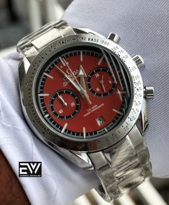 OMEGA SPEED MASTER SILVER CHAIN RED DIAL_img_3