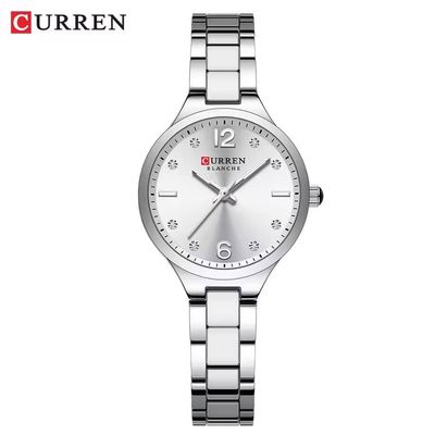 Curren 9105 Ladies Chain Watch- Silver Dial- Silver Bezel- Silver Chain- TF Code CR989CF_img_0